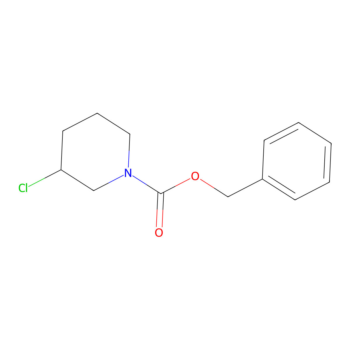Benzyl 3-chloropiperidine-1-carboxylate molecular structure, CAS 1353965-30-6