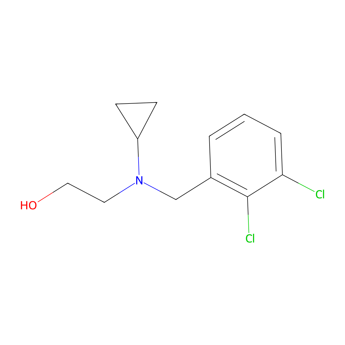 2-[Cyclopropyl-(2,3-dichloro-benzyl)-amino]-ethanol molecular structure, CAS 1353965-34-0