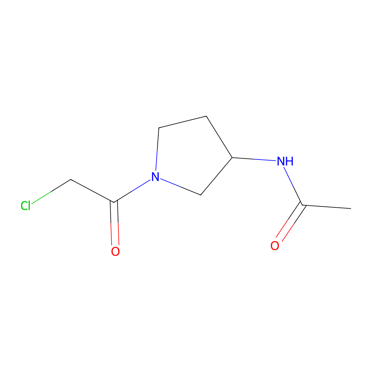 N-(1-(2-Chloroacetyl)pyrrolidin-3-yl)acetamide molecular structure, CAS 1353965-56-6