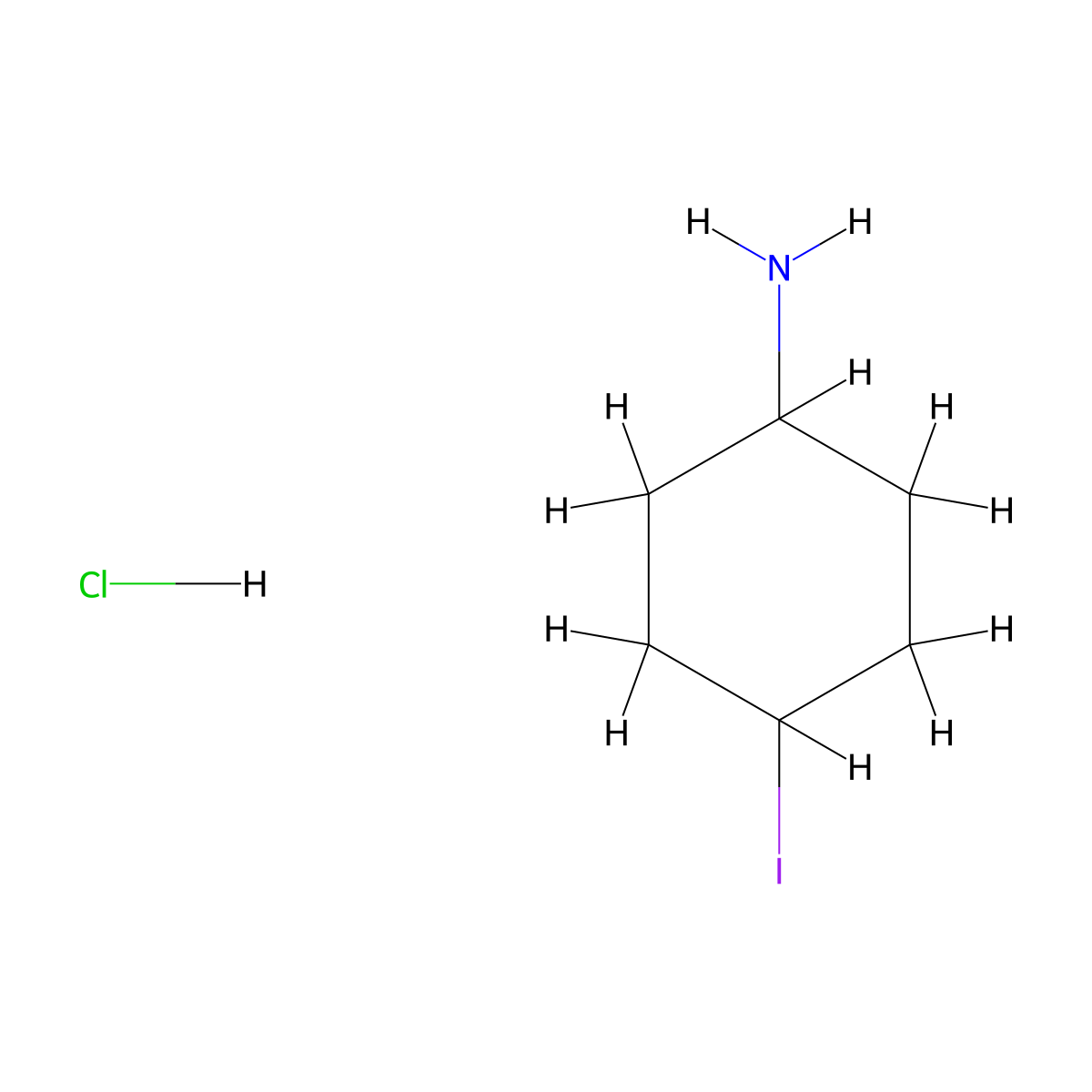 4-Iodocyclohexanamine hydrochloride molecular structure, CAS 1353965-61-3