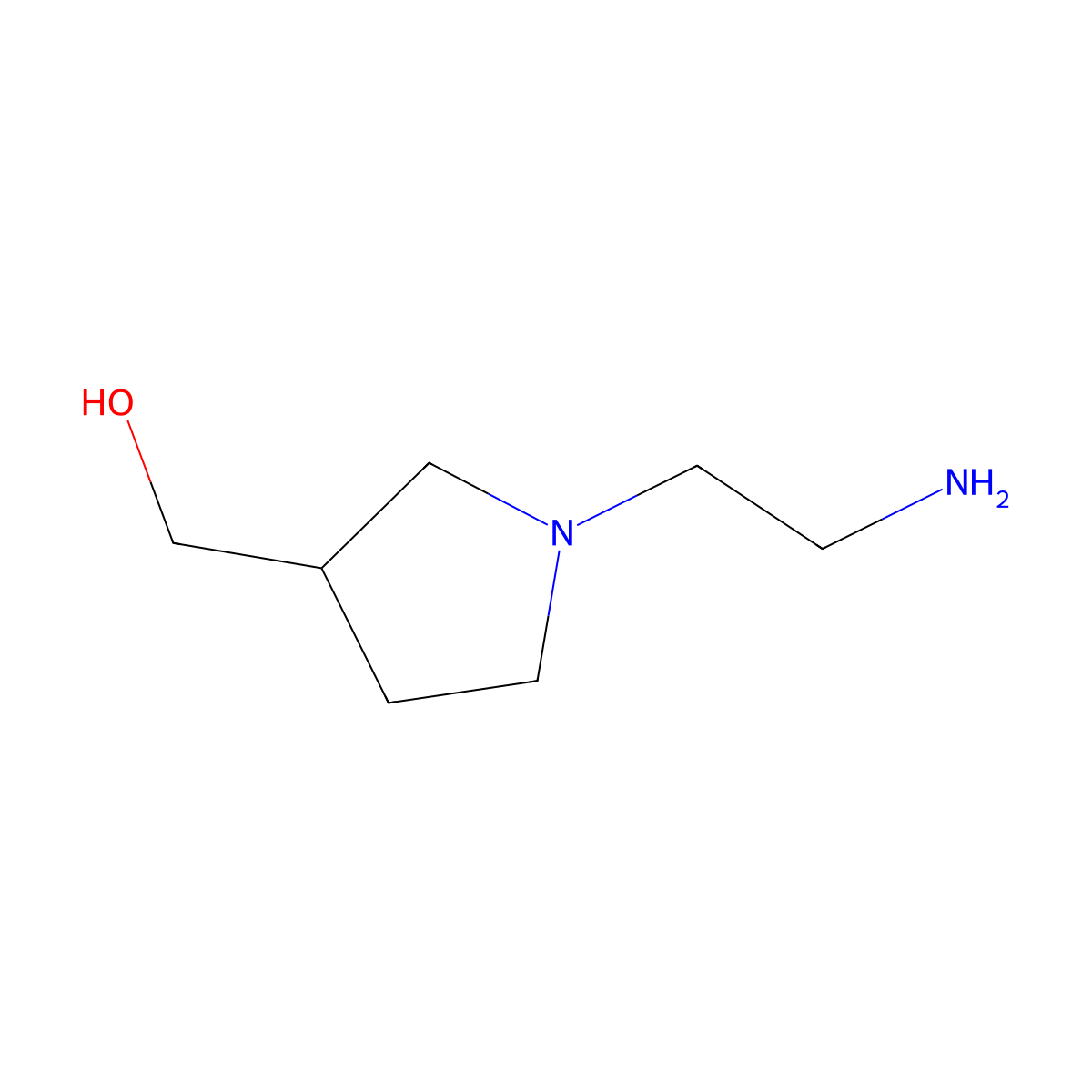 [1-(2-Amino-ethyl)-pyrrolidin-3-yl]-methanol molecular structure, CAS 1353965-74-8