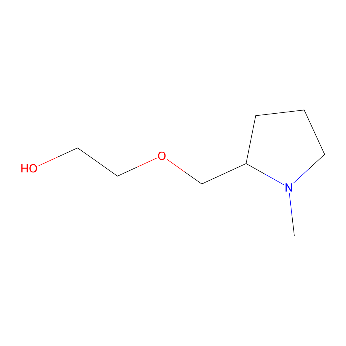 2-(1-Methyl-pyrrolidin-2-ylmethoxy)-ethanol molecular structure, CAS 1353965-95-3
