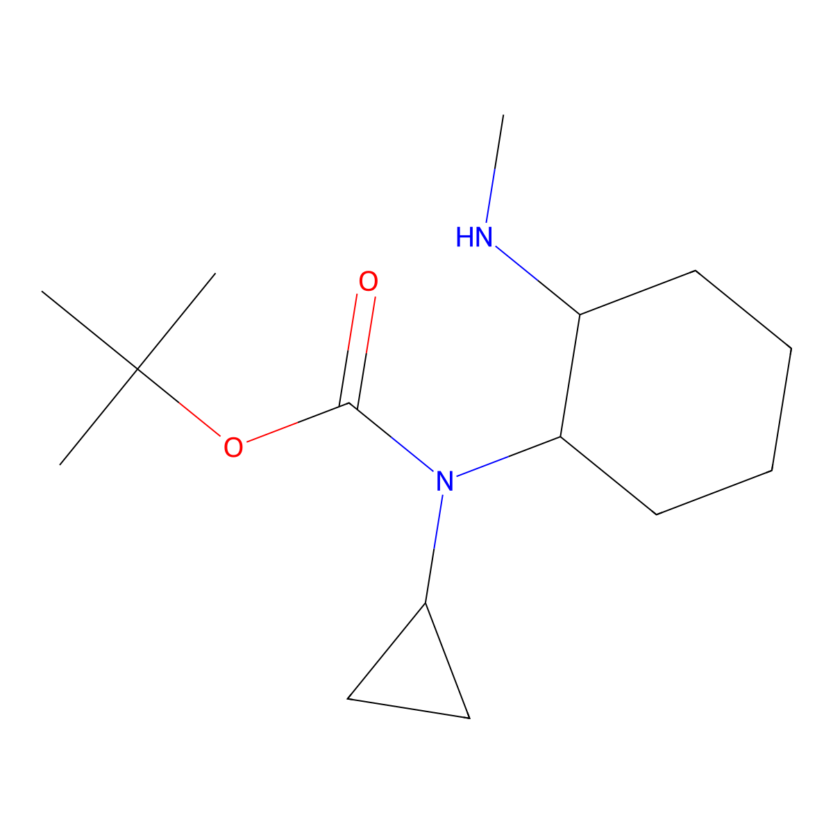 Cyclopropyl-(2-methylamino-cyclohexyl)-carbamic acid tert-butyl ester molecular structure, CAS 1353966-11-6