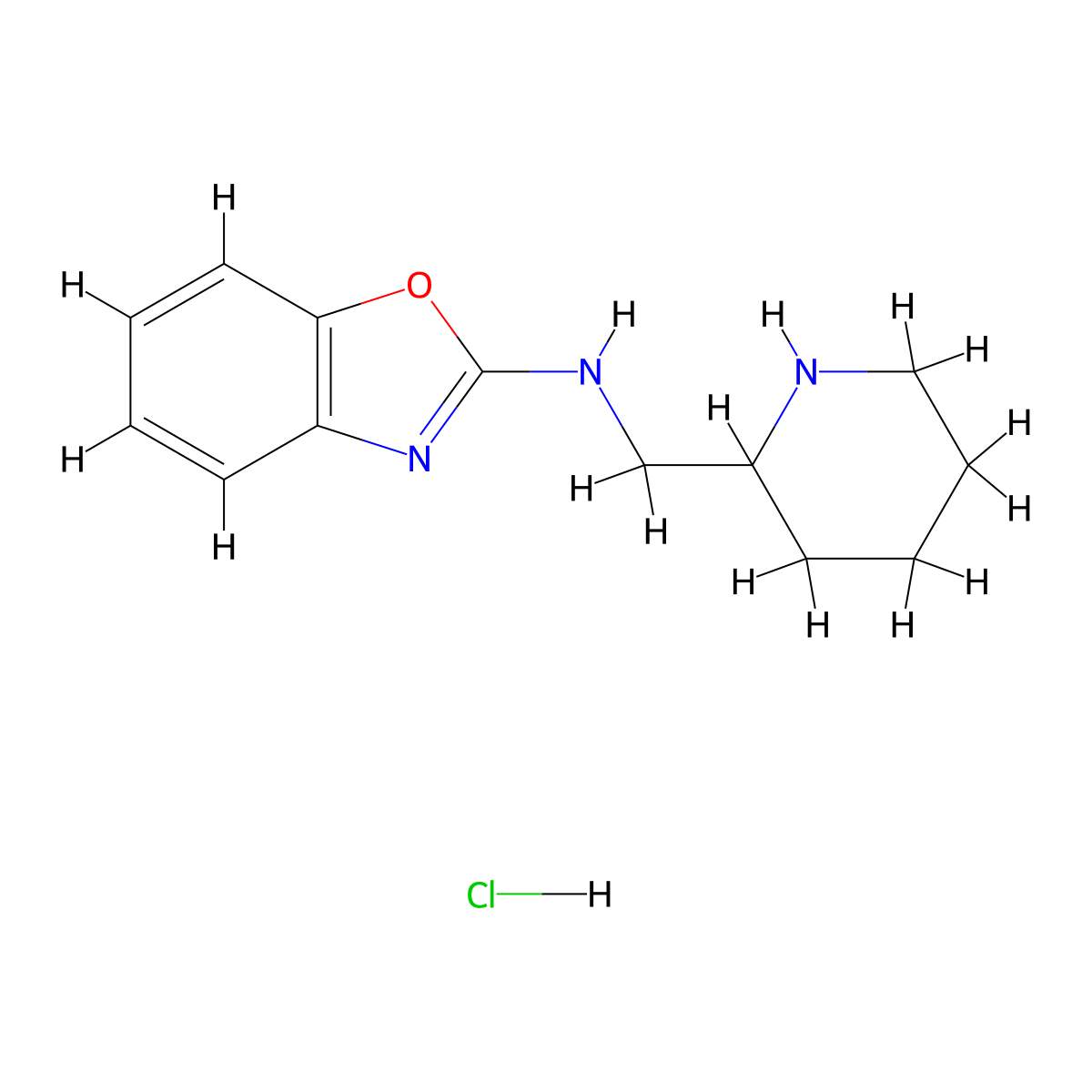N-(Piperidin-2-ylmethyl)benzo[d]oxazol-2-amine hydrochloride molecular structure, CAS 1353966-23-0