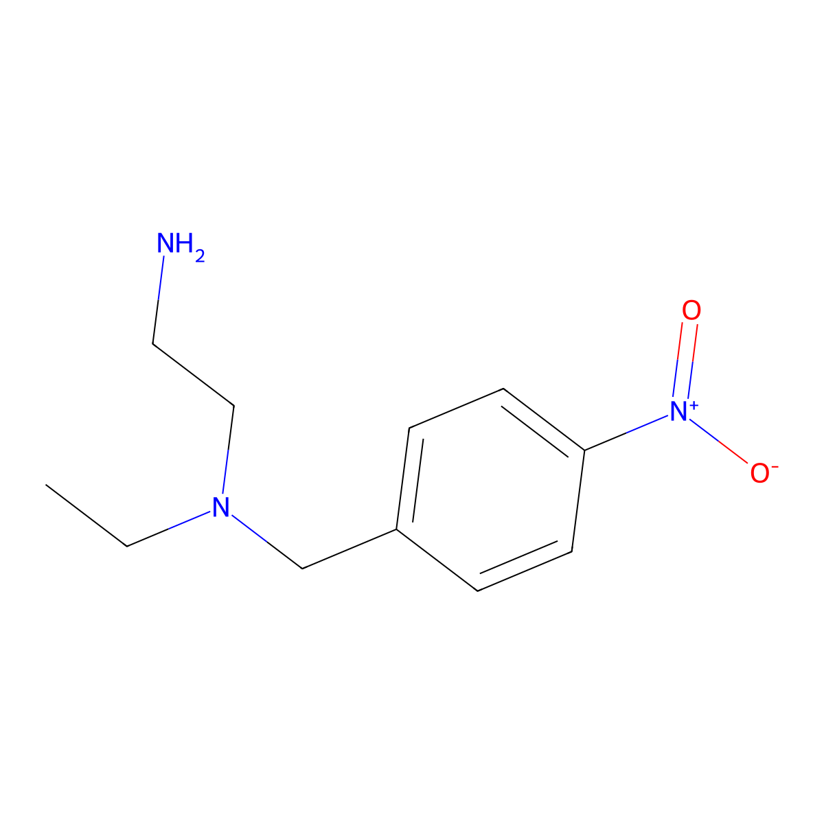N1-ethyl-N1-(4-nitrobenzyl)ethane-1,2-diamine molecular structure, CAS 1353966-90-1