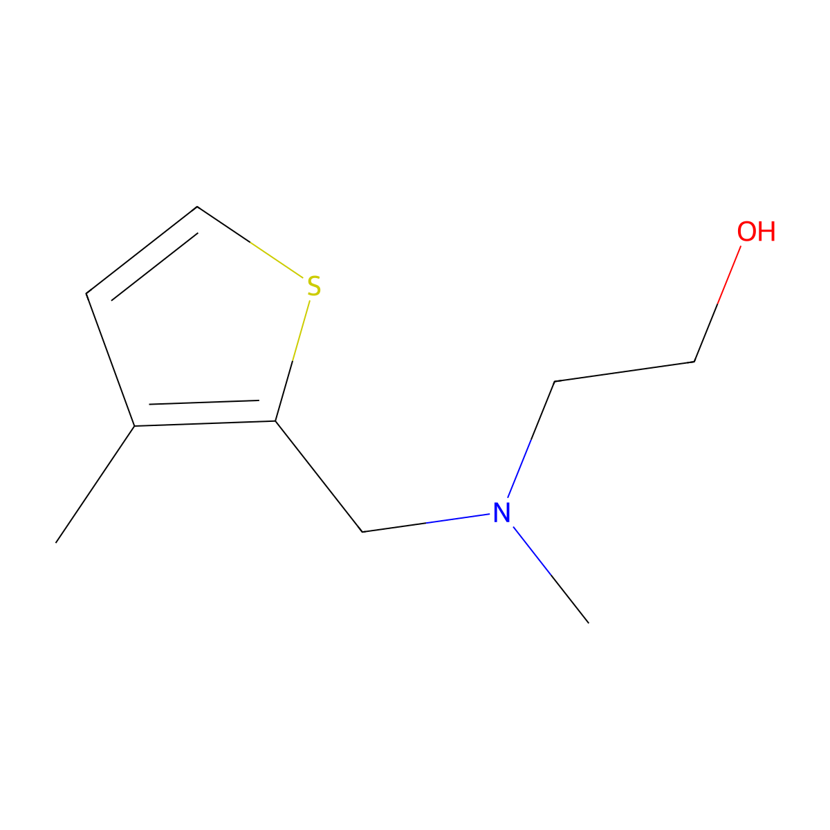 2-[Methyl-(3-methyl-thiophen-2-ylmethyl)-amino]-ethanol molecular structure, CAS 1353967-92-6