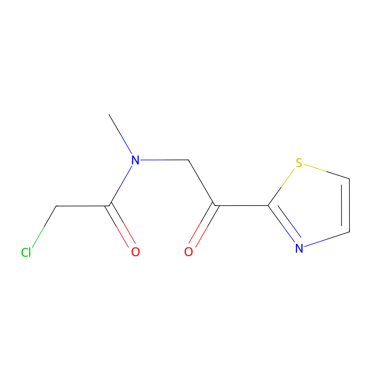 2-Chloro-N-methyl-N-(2-oxo-2-(thiazol-2-yl)ethyl)acetamide molecular structure, CAS 1353968-24-7