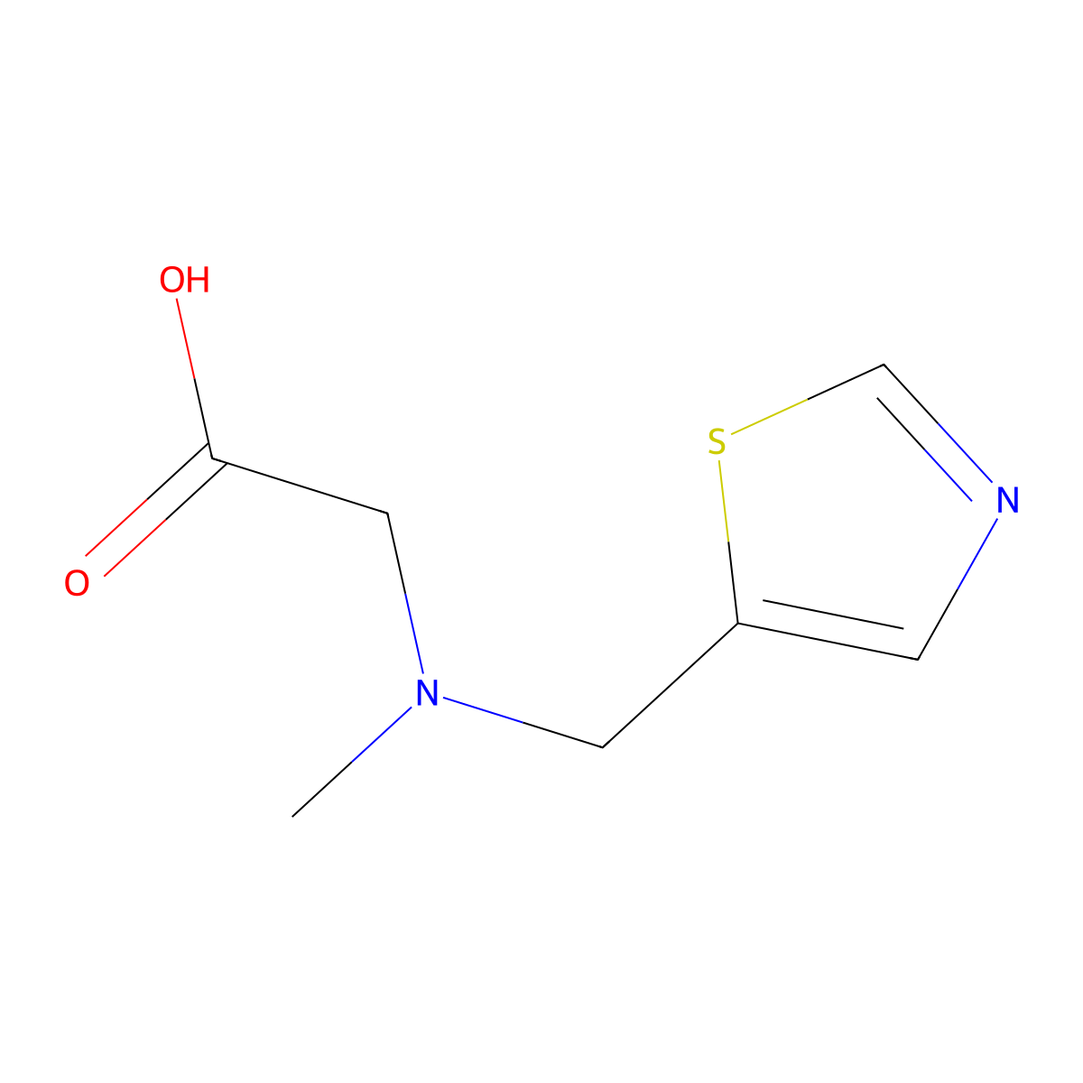 (Methyl-thiazol-5-ylmethyl-amino)-acetic acid molecular structure, CAS 1353968-53-2
