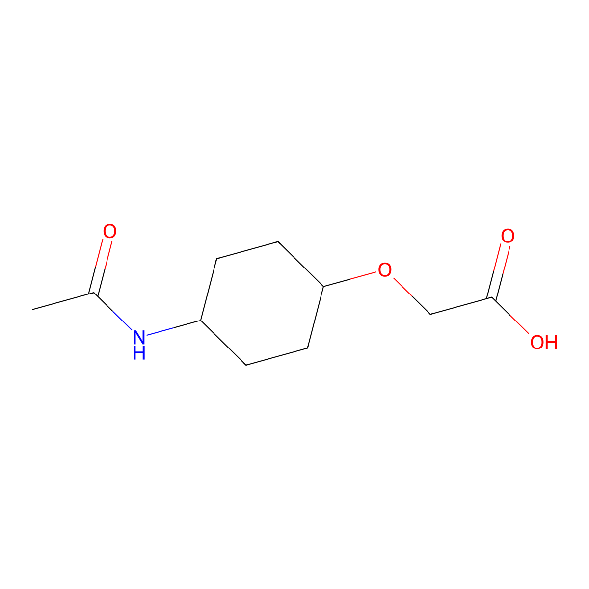 (4-Acetylamino-cyclohexyloxy)-acetic acid molecular structure, CAS 1353969-17-1