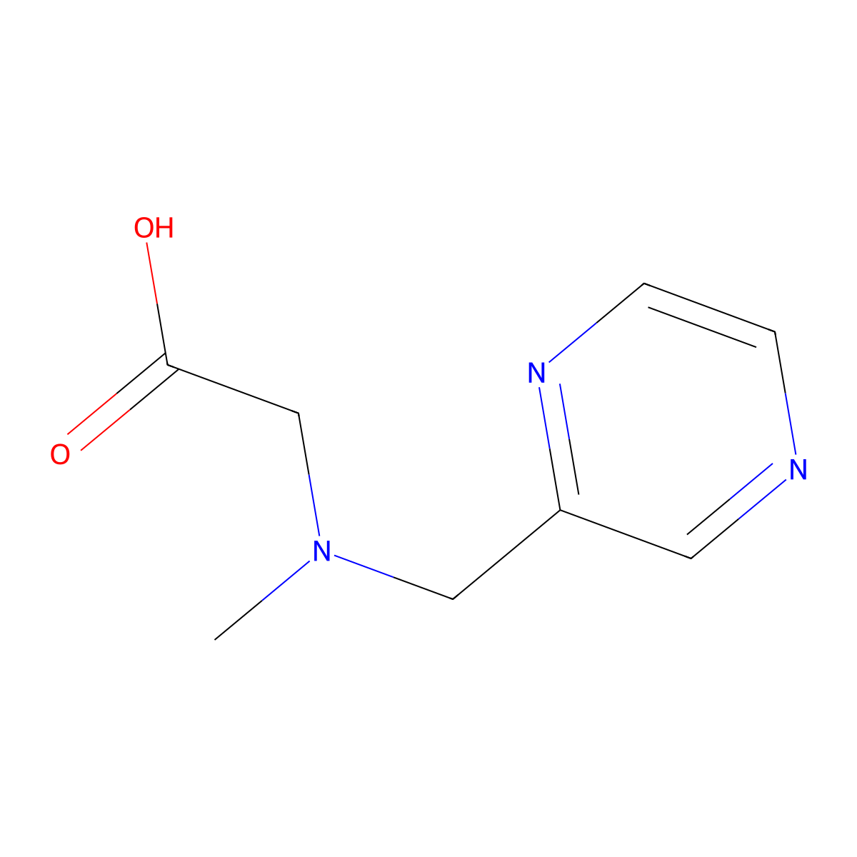 (Methyl-pyrazin-2-ylmethyl-amino)-acetic acid molecular structure, CAS 1353969-79-5