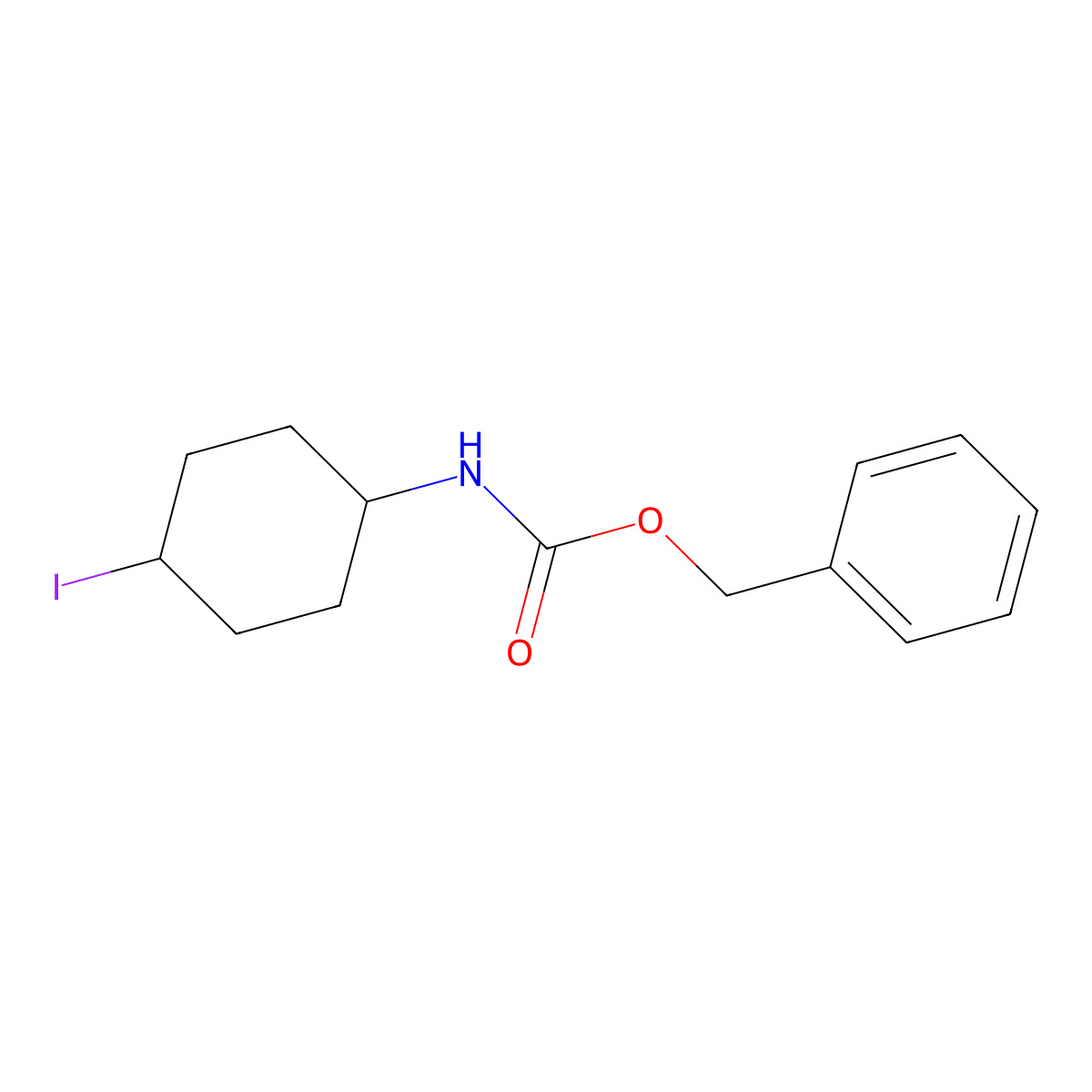 Benzyl (4-iodocyclohexyl)carbamate molecular structure, CAS 1353970-61-2