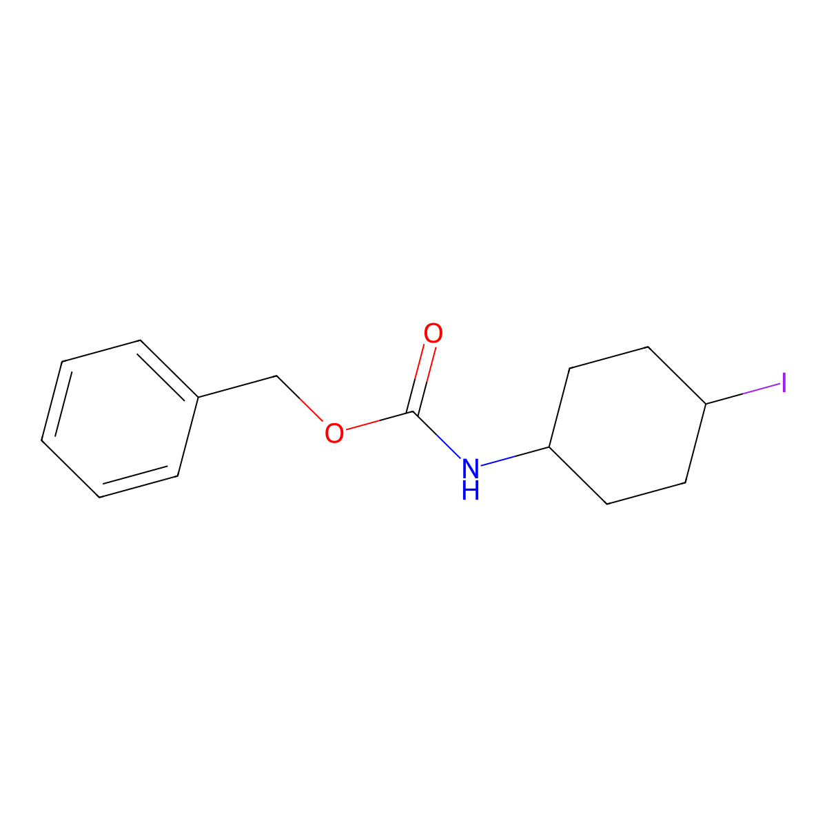 Benzyl (4-iodocyclohexyl)carbamate molecular structure, CAS 1353970-61-2