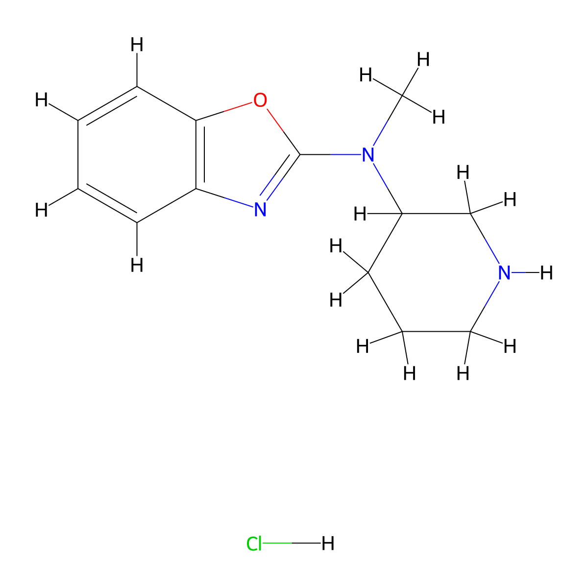 N-Methyl-N-(piperidin-3-yl)benzo[d]oxazol-2-amine hydrochloride molecular structure, CAS 1353971-10-4