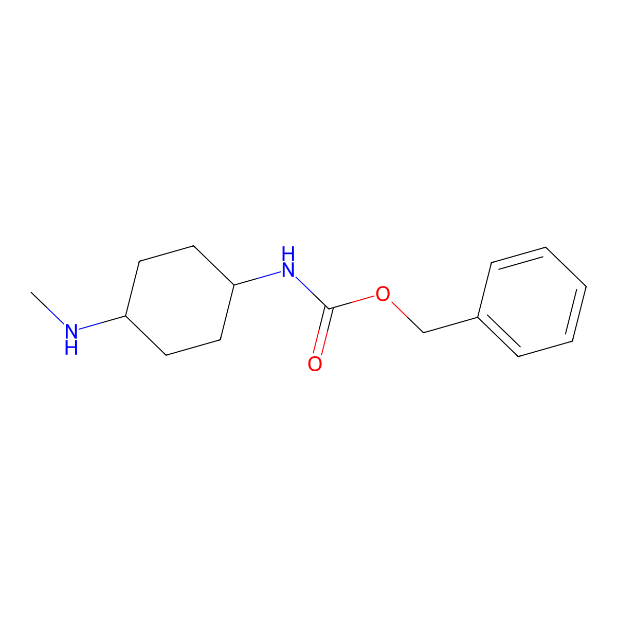 (4-Methylamino-cyclohexyl)-carbamic acid benzyl ester molecular structure, CAS 1353971-24-0