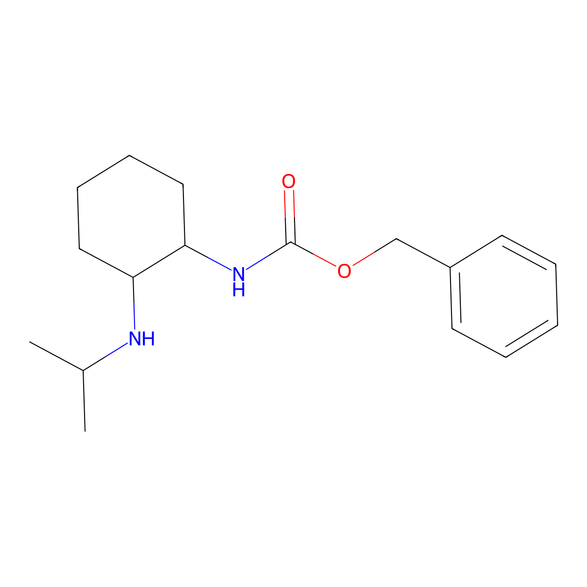 (2-Isopropylamino-cyclohexyl)-carbamic acid benzyl ester molecular structure, CAS 1353971-50-2