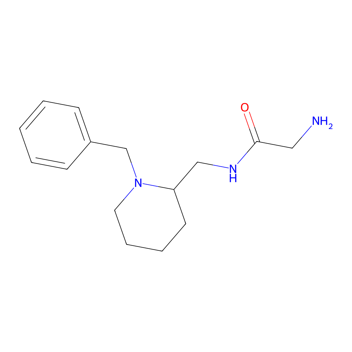 2-Amino-N-(1-benzyl-piperidin-2-ylmethyl)-acetamide molecular structure, CAS 1353971-56-8