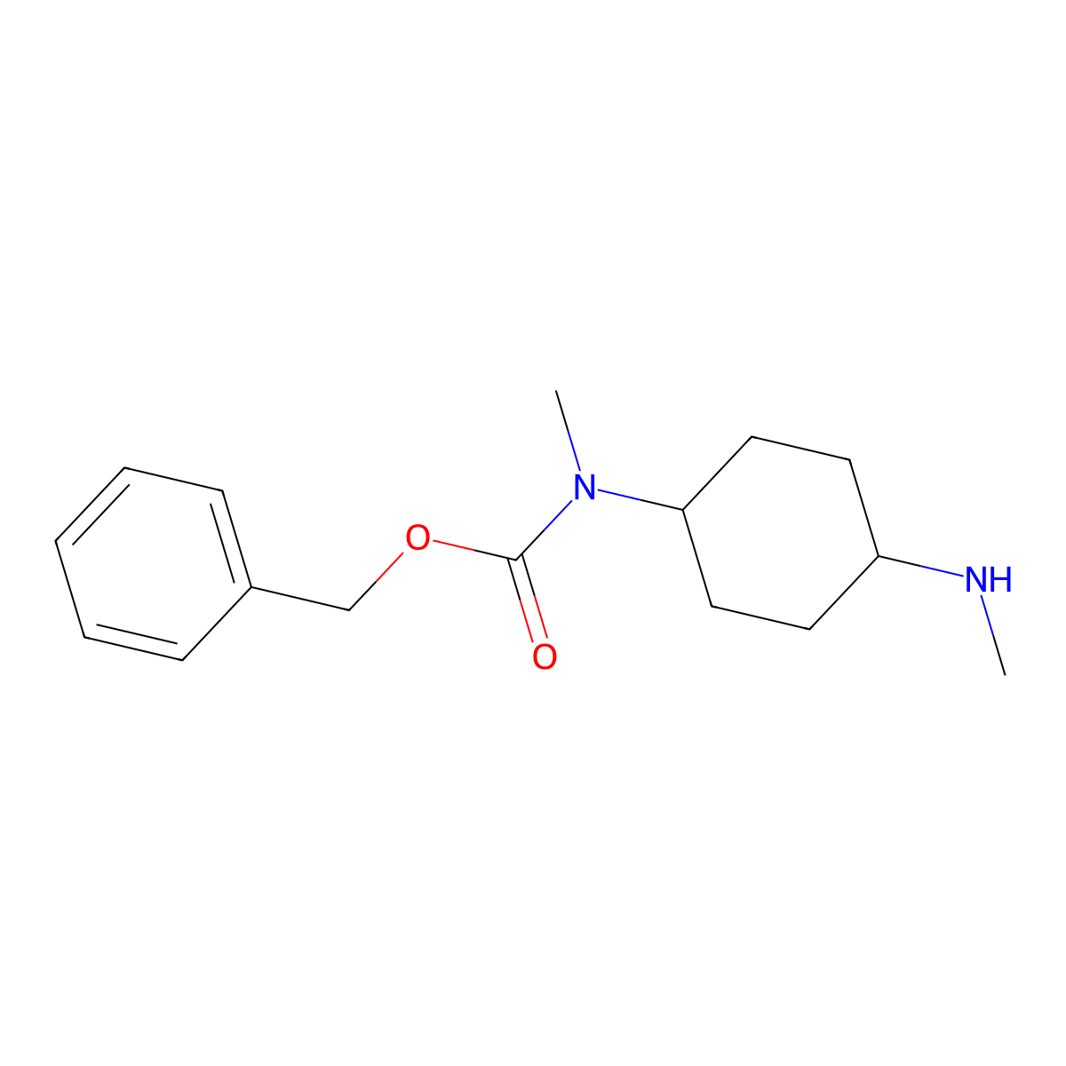 Methyl-(4-methylamino-cyclohexyl)-carbamic acid benzyl ester molecular structure, CAS 1353971-58-0