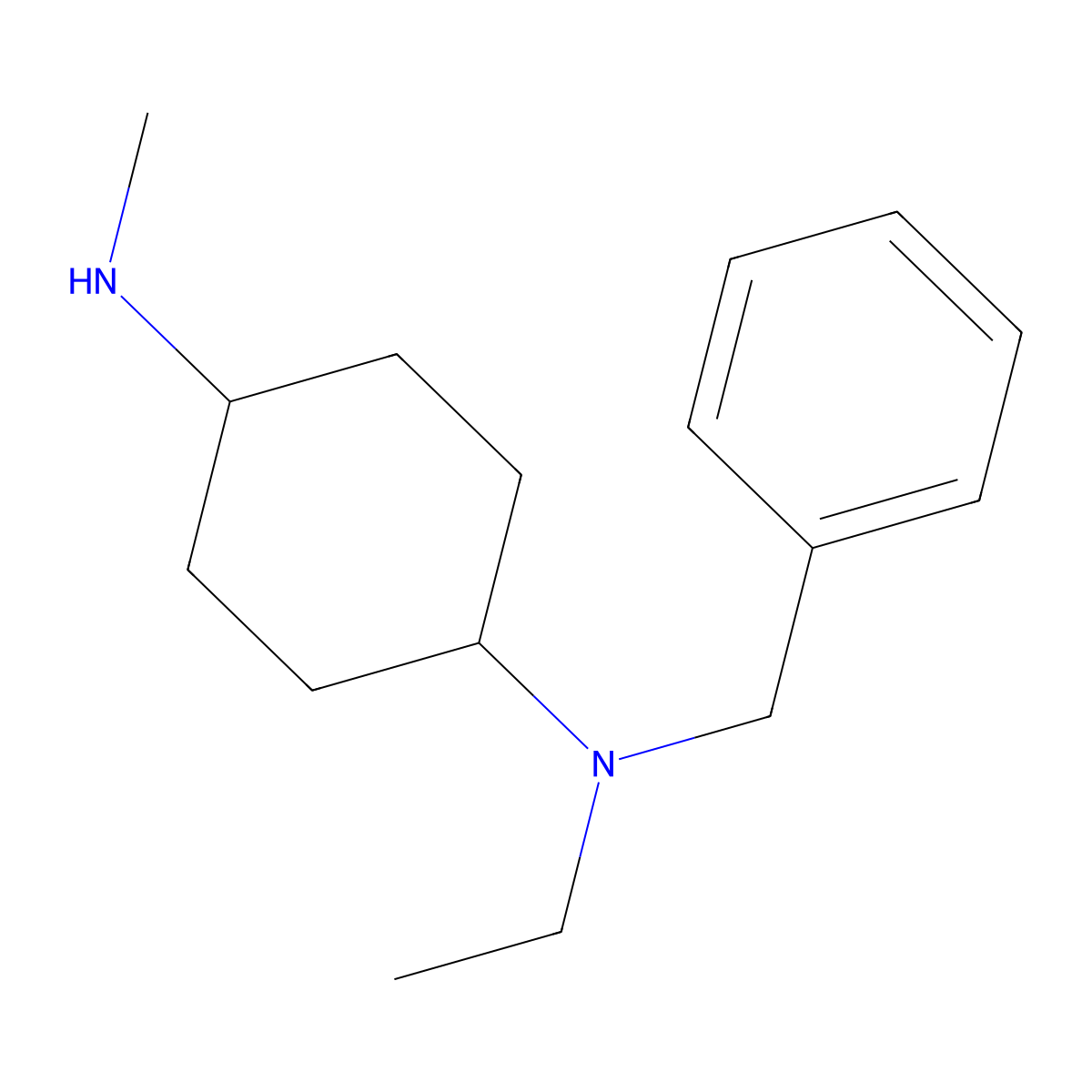 N-Benzyl-N-ethyl-N'-methyl-cyclohexane-1,4-diamine molecular structure, CAS 1353971-71-7
