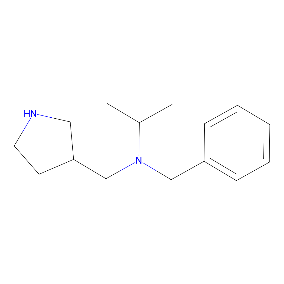 N-benzyl-N-(pyrrolidin-3-ylmethyl)propan-2-amine molecular structure, CAS 1353971-74-0