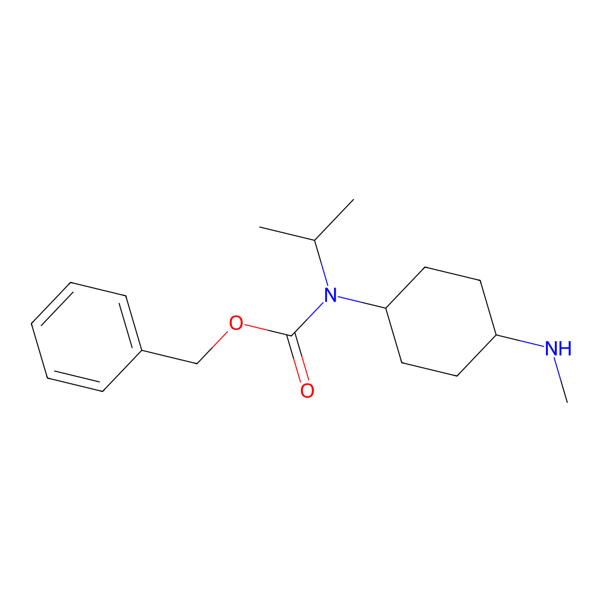 Isopropyl-(4-methylamino-cyclohexyl)-carbamic acid benzyl ester molecular structure, CAS 1353971-75-1