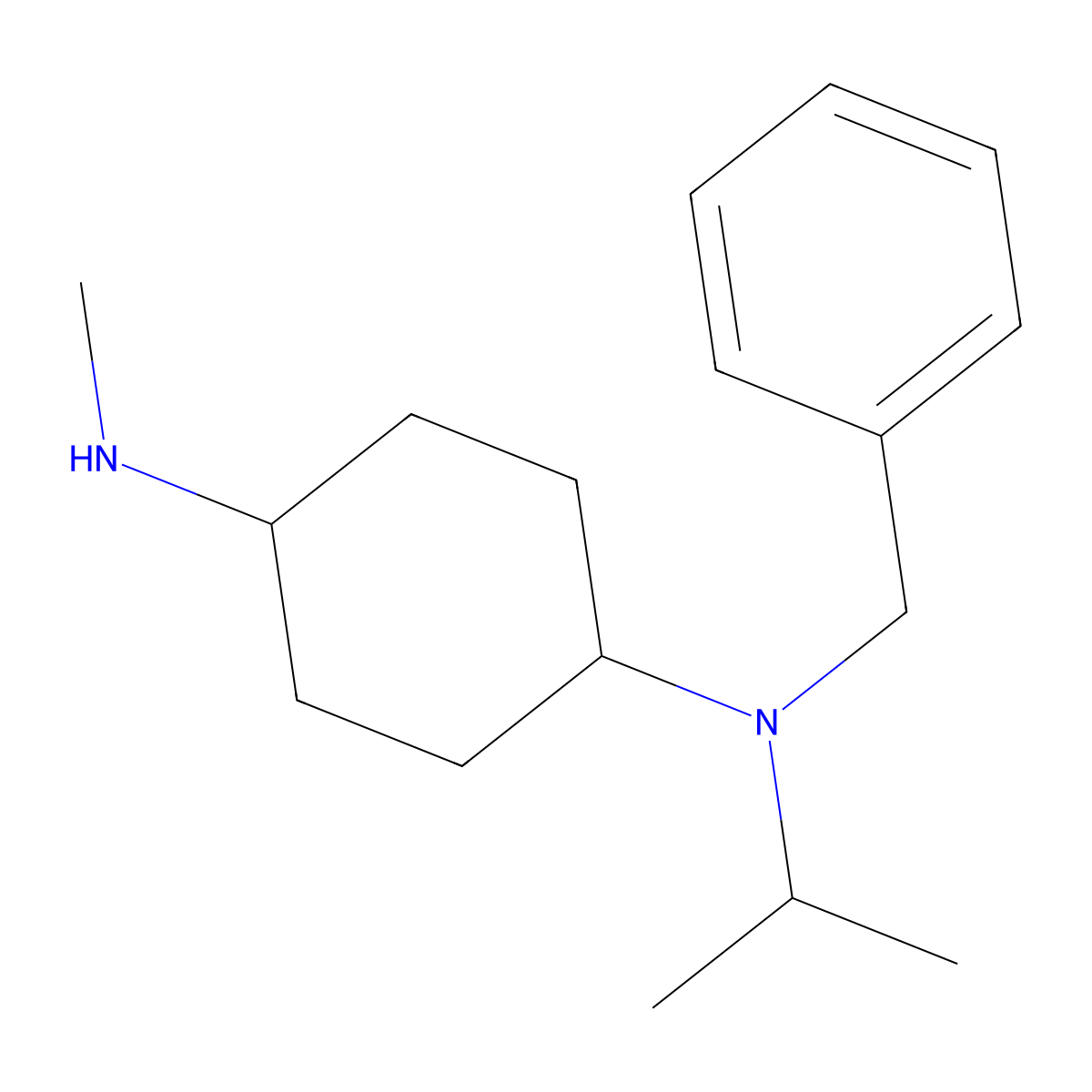 N-Benzyl-N-isopropyl-N'-methyl-cyclohexane-1,4-diamine molecular structure, CAS 1353971-80-8
