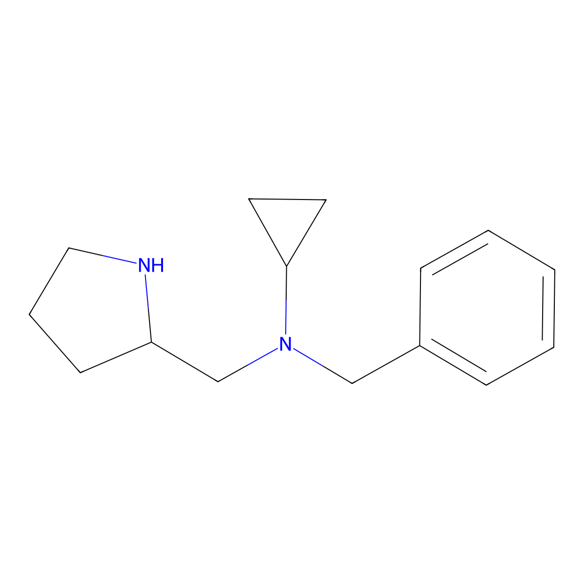 N-benzyl-N-(pyrrolidin-2-ylmethyl)cyclopropanamine molecular structure, CAS 1353971-87-5