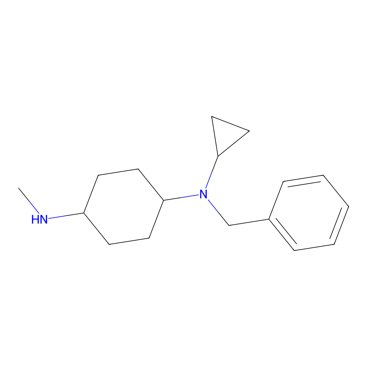 N-Benzyl-N-cyclopropyl-N'-methyl-cyclohexane-1,4-diamine molecular structure, CAS 1353972-08-3