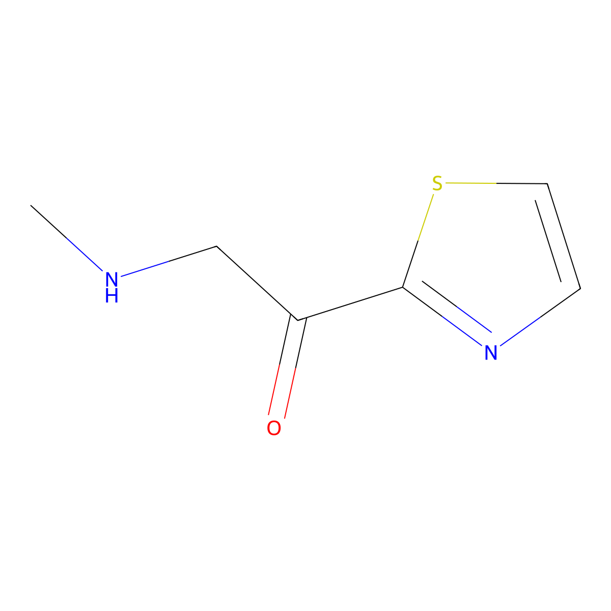 2-Methylamino-1-thiazol-2-yl-ethanone molecular structure, CAS 1353972-22-1