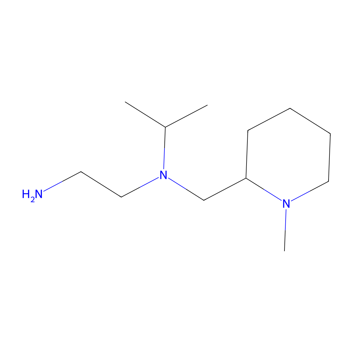 N1-Isopropyl-N1-((1-methylpiperidin-2-yl)methyl)ethane-1,2-diamine molecular structure, CAS 1353972-26-5
