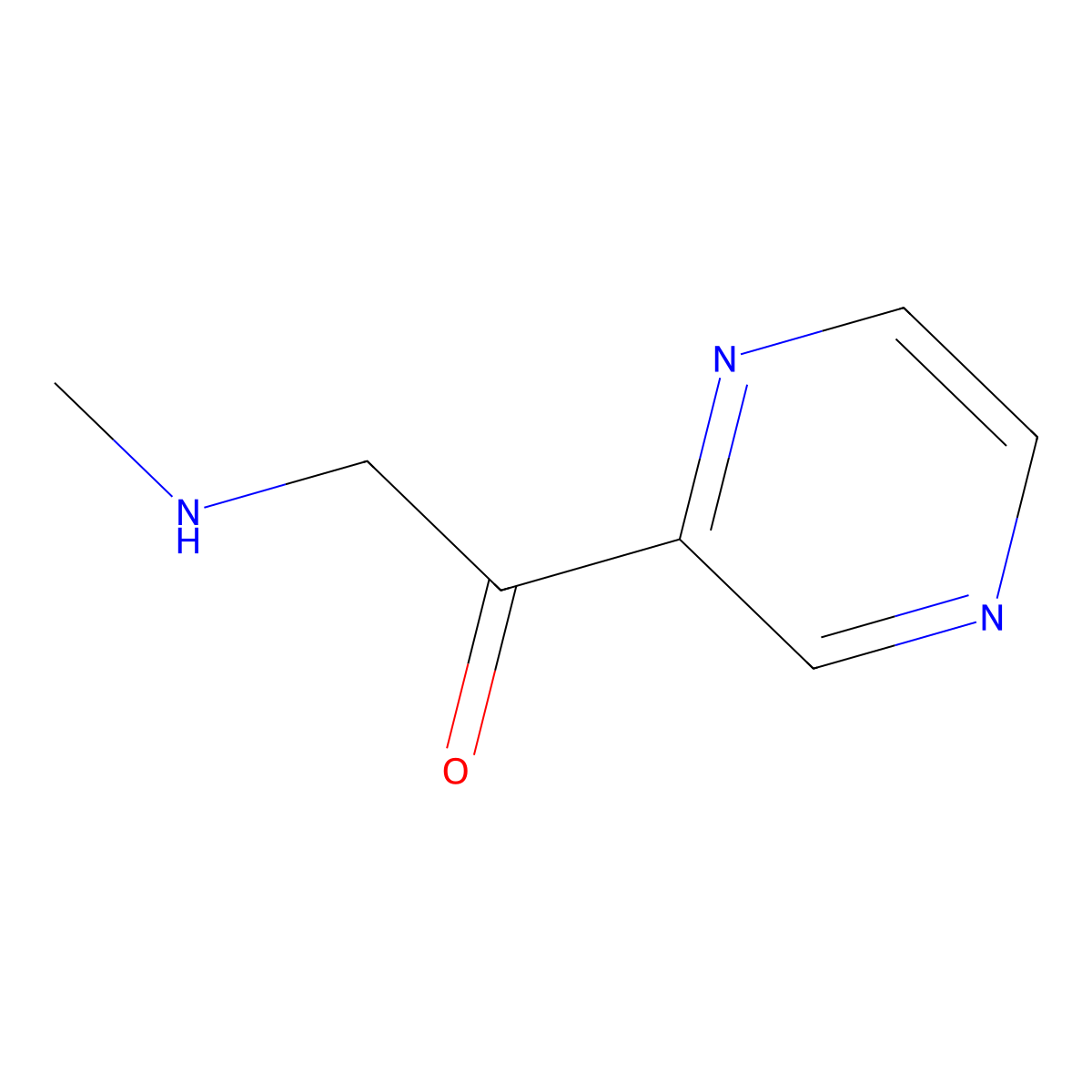 2-Methylamino-1-pyrazin-2-yl-ethanone molecular structure, CAS 1353972-28-7