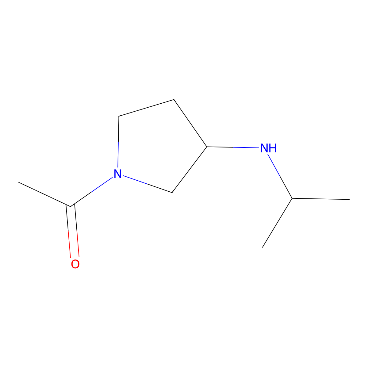 1-(3-(Isopropylamino)pyrrolidin-1-yl)ethanone molecular structure, CAS 1353973-46-2