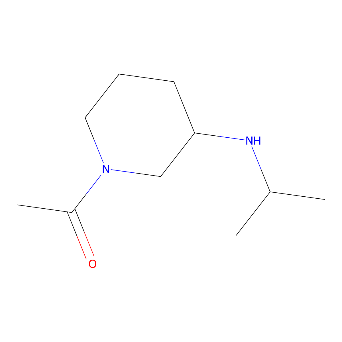 1-(3-(Isopropylamino)piperidin-1-yl)ethanone molecular structure, CAS 1353973-52-0
