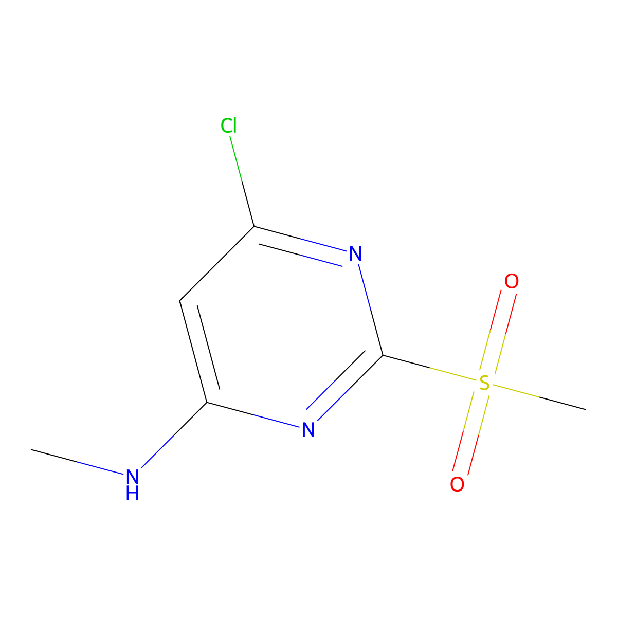 (6-Chloro-2-methanesulfonyl-pyrimidin-4-yl)-methyl-amine molecular structure, CAS 1353973-60-0