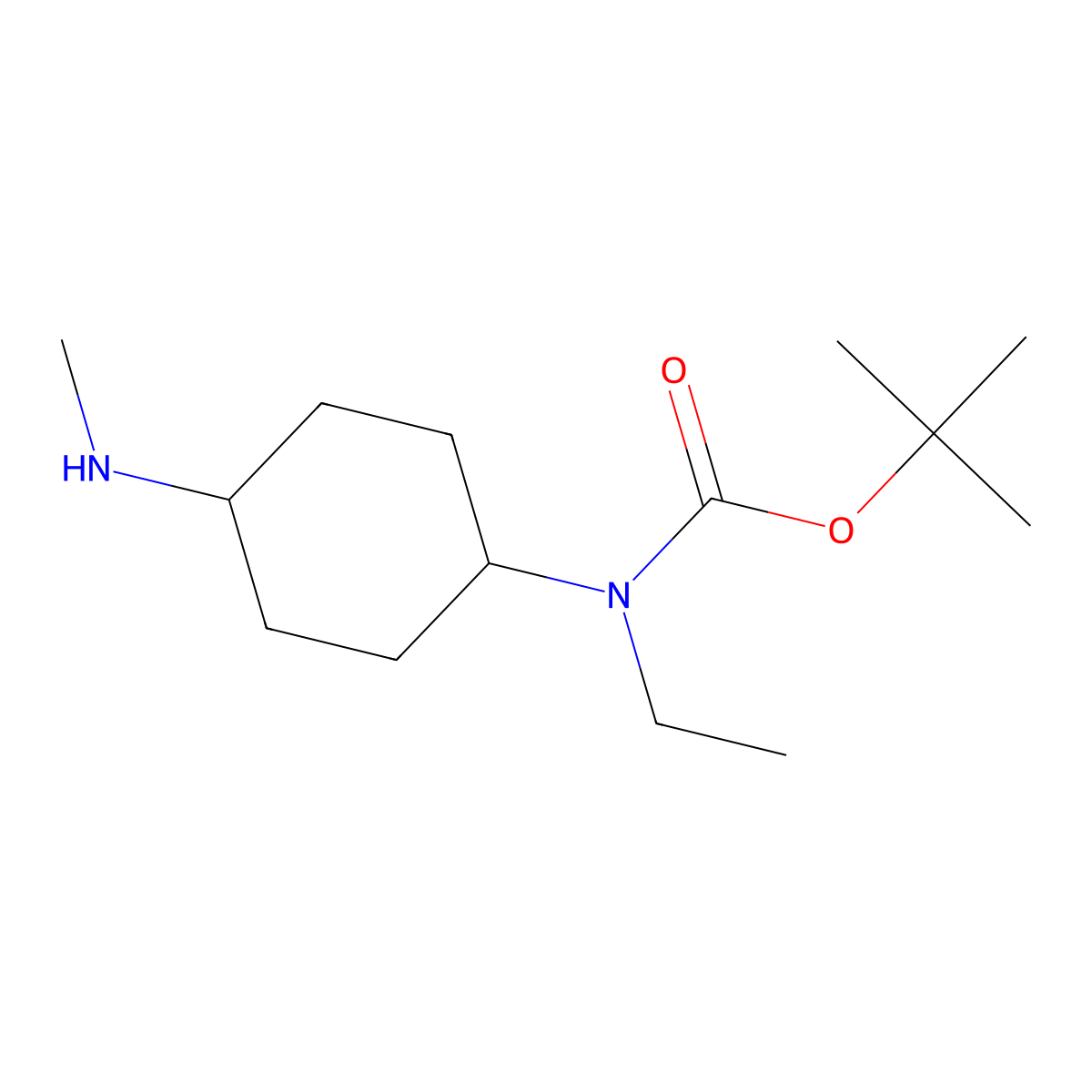 Ethyl-(4-methylamino-cyclohexyl)-carbamic acid tert-butyl ester molecular structure, CAS 1353973-68-8