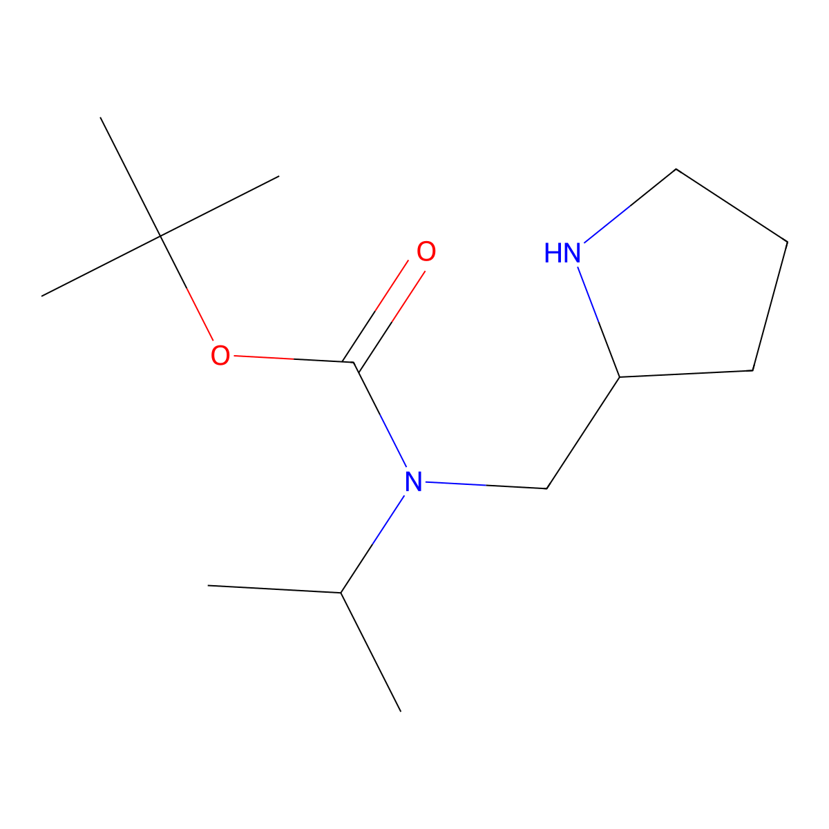 tert-Butyl isopropyl(pyrrolidin-2-ylmethyl)carbamate molecular structure, CAS 1353973-72-4