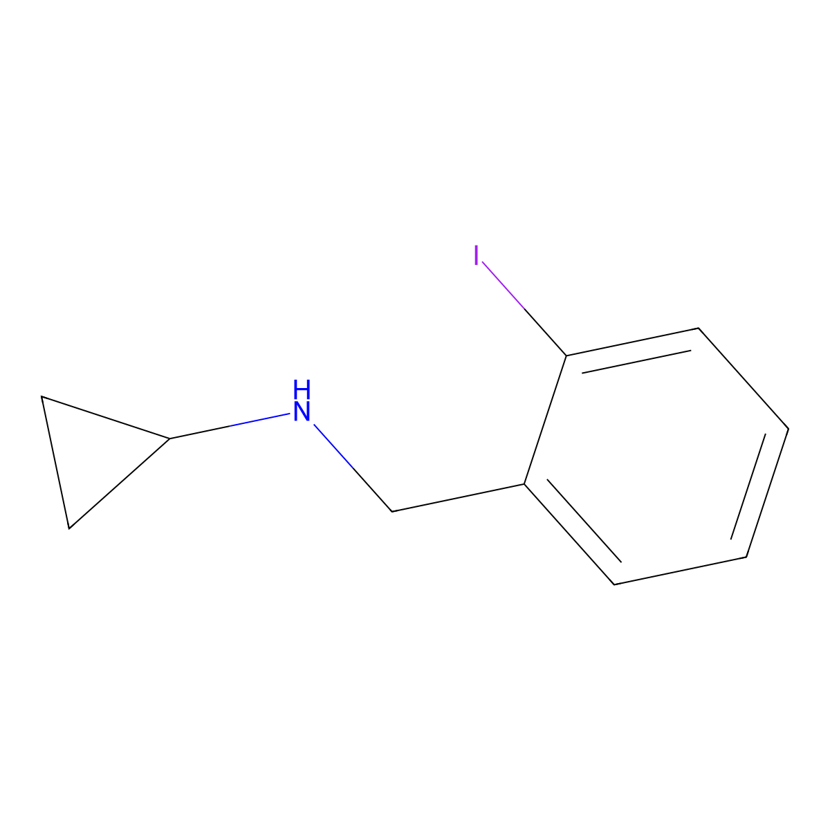 N-(2-Iodobenzyl)cyclopropanamine molecular structure, CAS 1353973-73-5