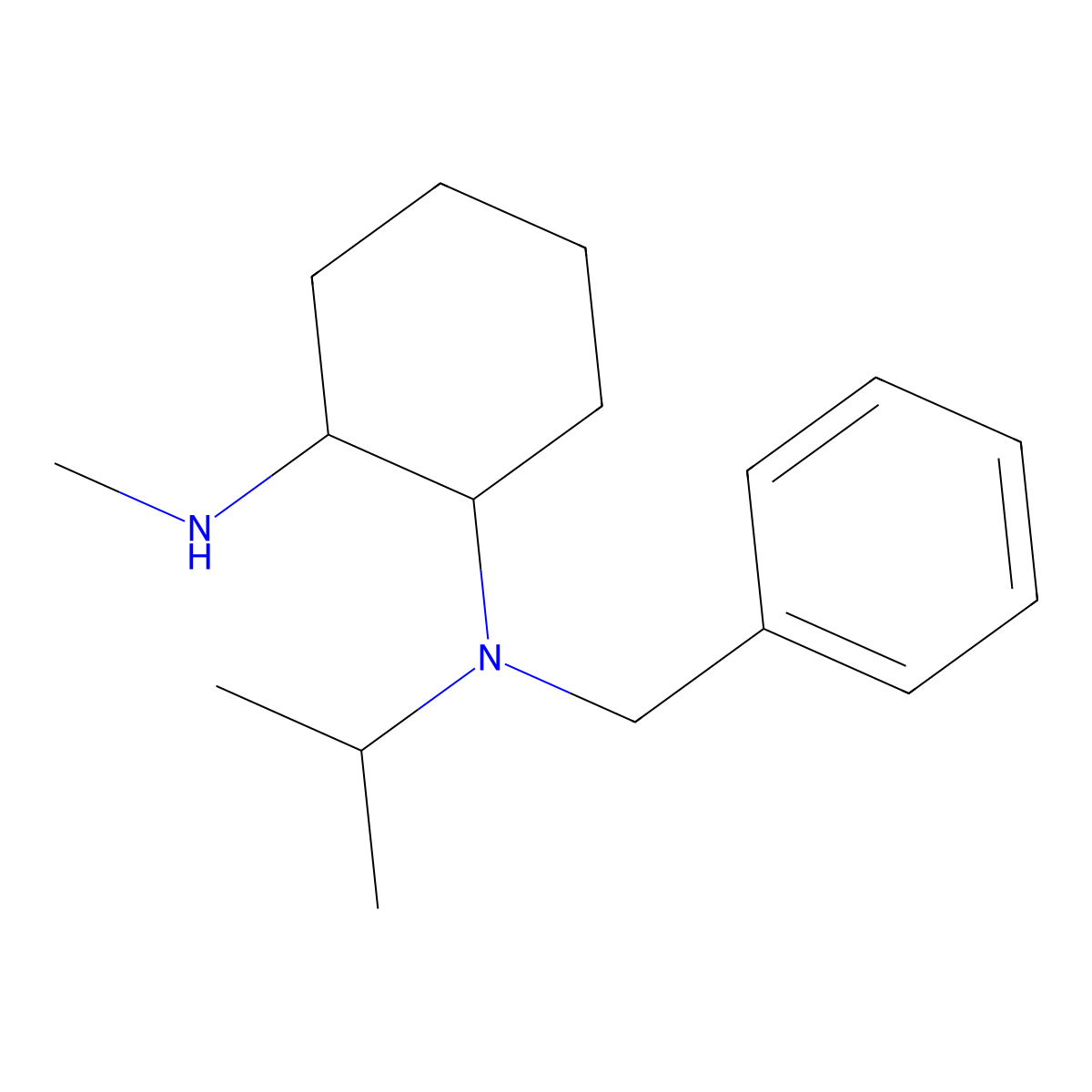 N-Benzyl-N-isopropyl-N'-methyl-cyclohexane-1,2-diamine molecular structure, CAS 1353973-78-0