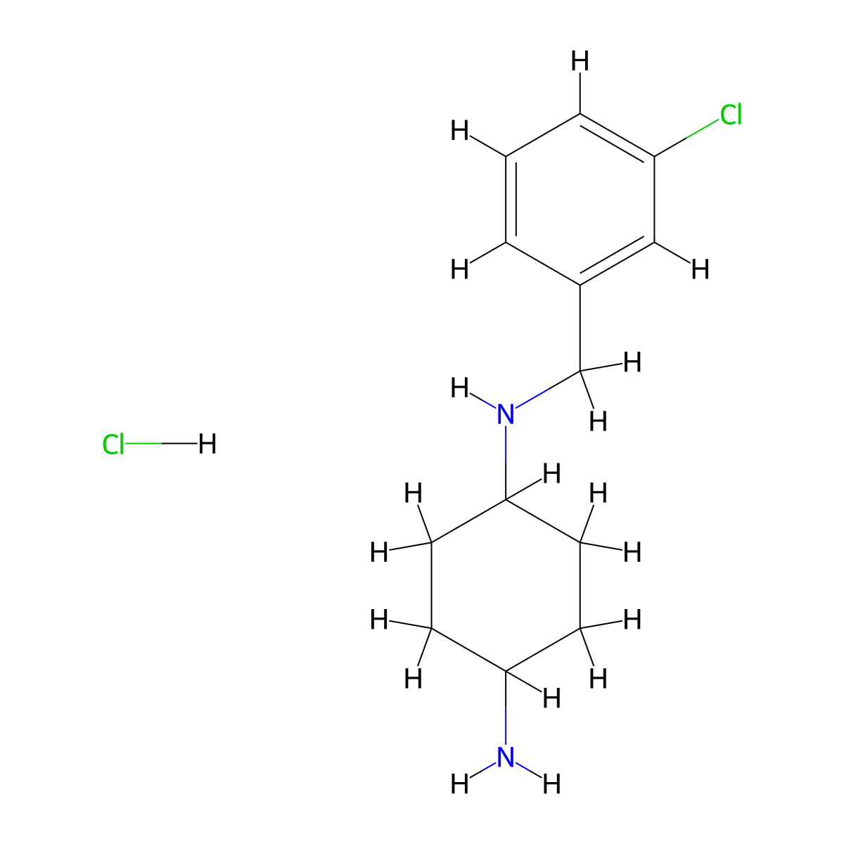 N1-(3-Chlorobenzyl)cyclohexane-1,4-diamine hydrochloride molecular structure, CAS 1353973-83-7