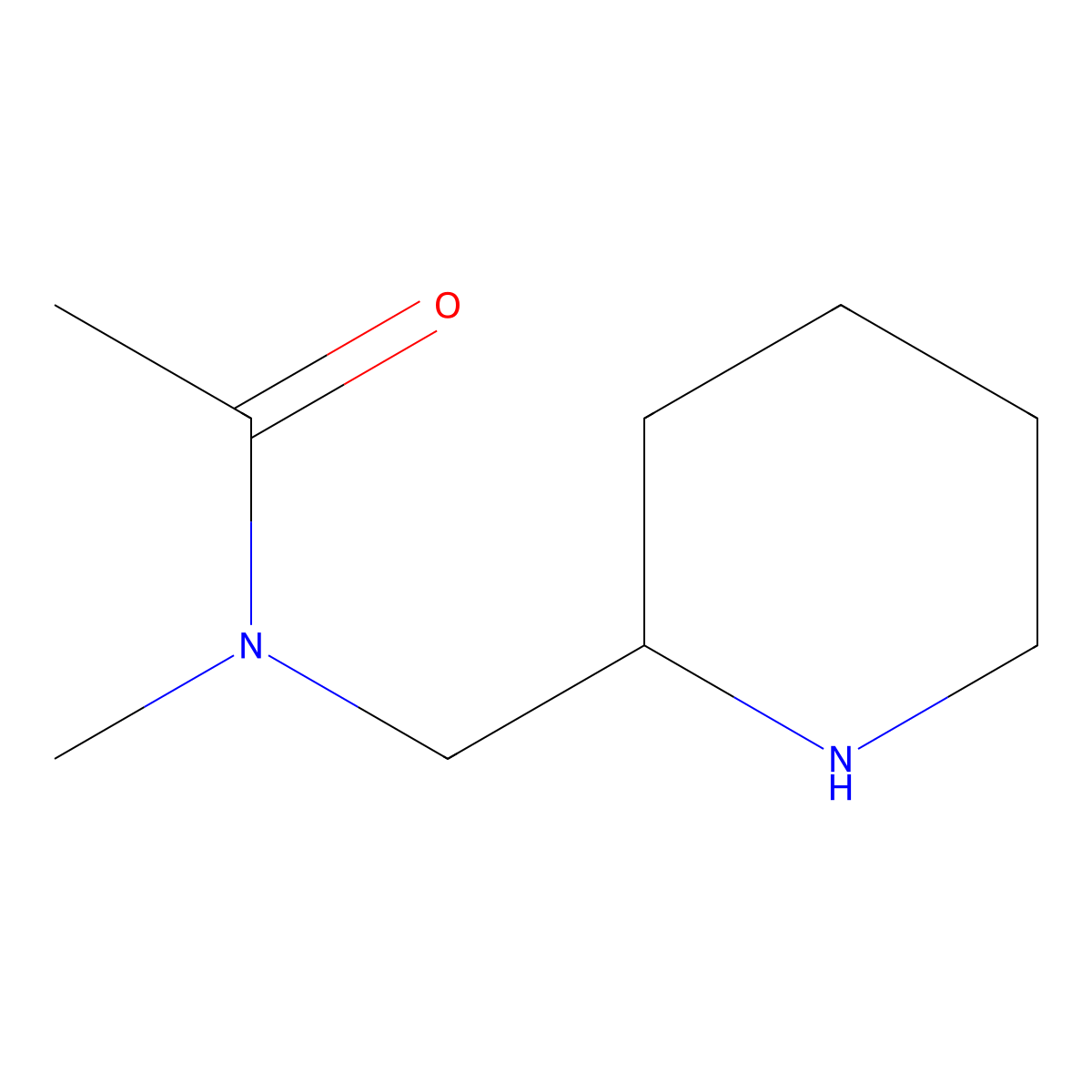 N-methyl-N-(piperidin-2-ylmethyl)acetamide molecular structure, CAS 1353973-86-0