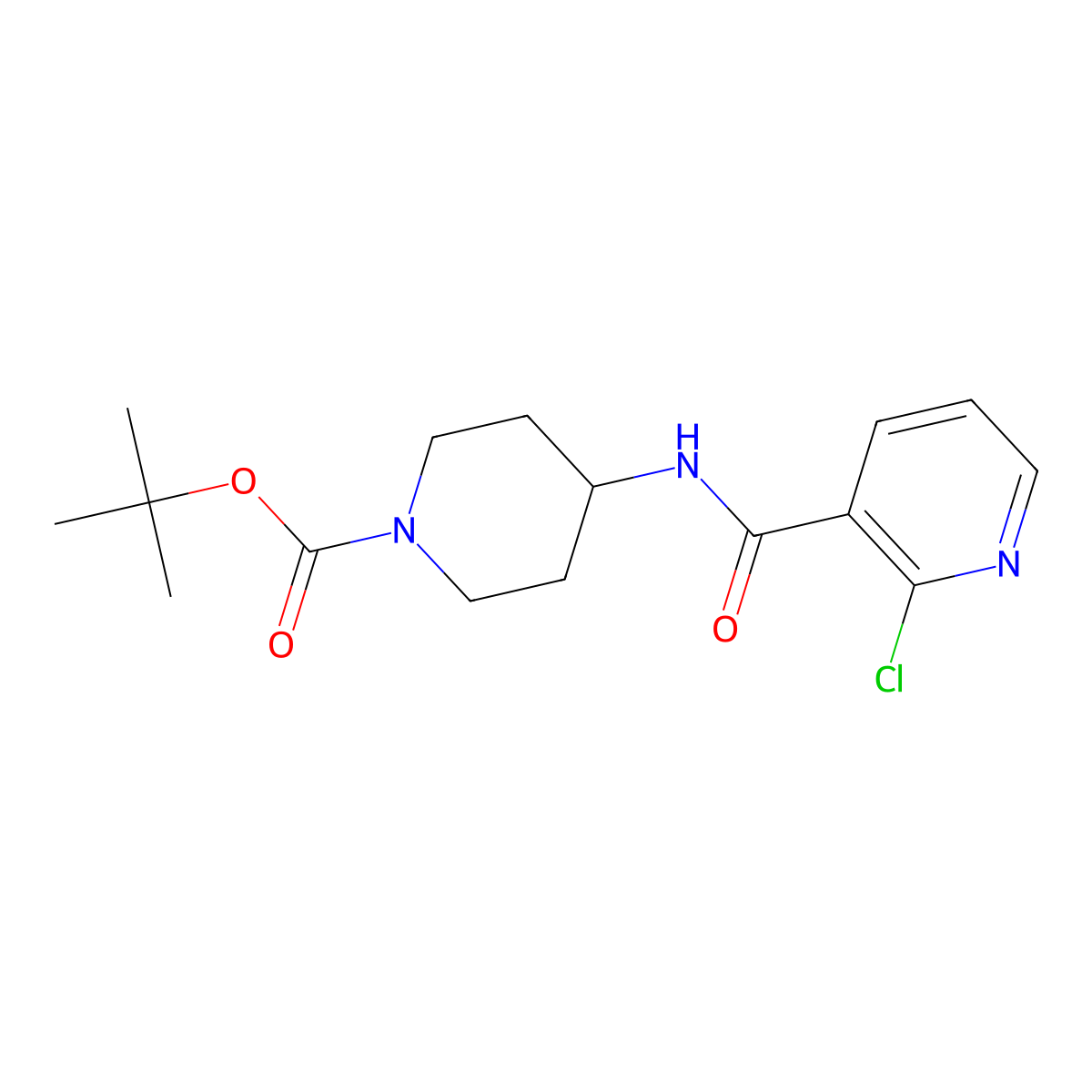 tert-Butyl 4-(2-chloronicotinamido)piperidine-1-carboxylate molecular structure, CAS 1353973-88-2