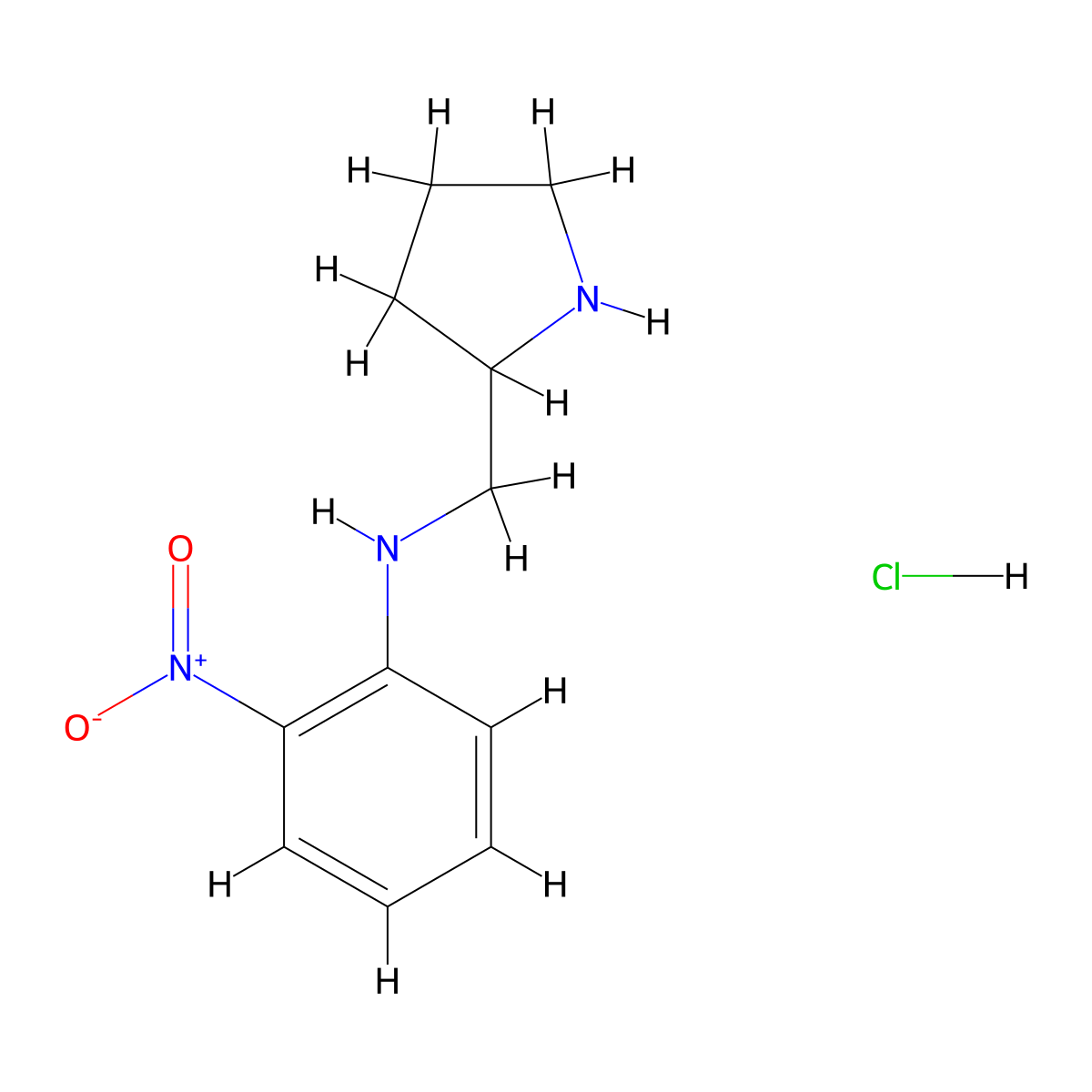 2-Nitro-N-(pyrrolidin-2-ylmethyl)aniline hydrochloride molecular structure, CAS 1353974-28-3