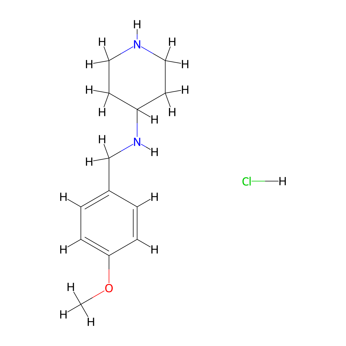 N-(4-Methoxybenzyl)piperidin-4-amine hydrochloride molecular structure, CAS 1353974-43-2