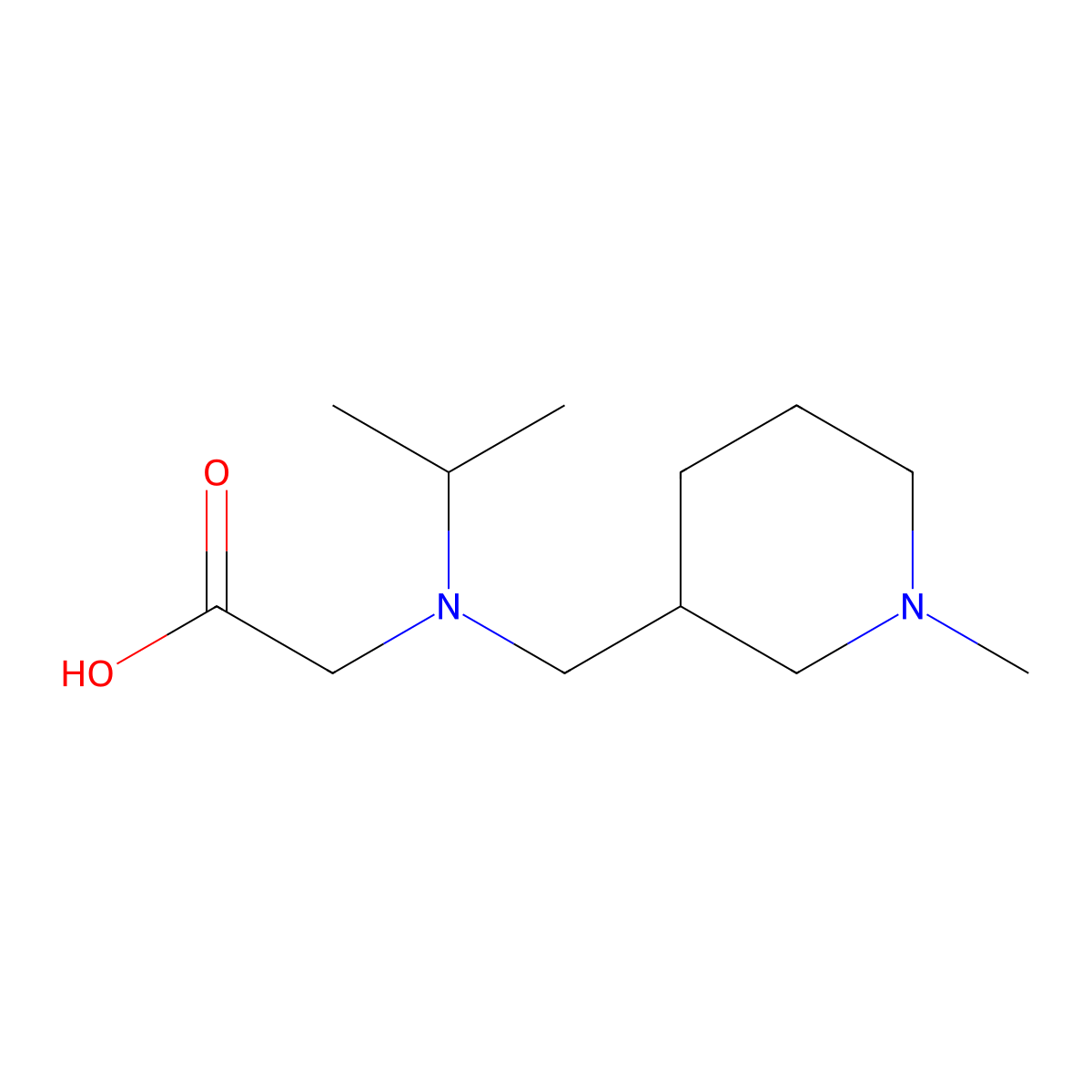 [Isopropyl-(1-methyl-piperidin-3-ylmethyl)-amino]-acetic acid molecular structure, CAS 1353974-67-0