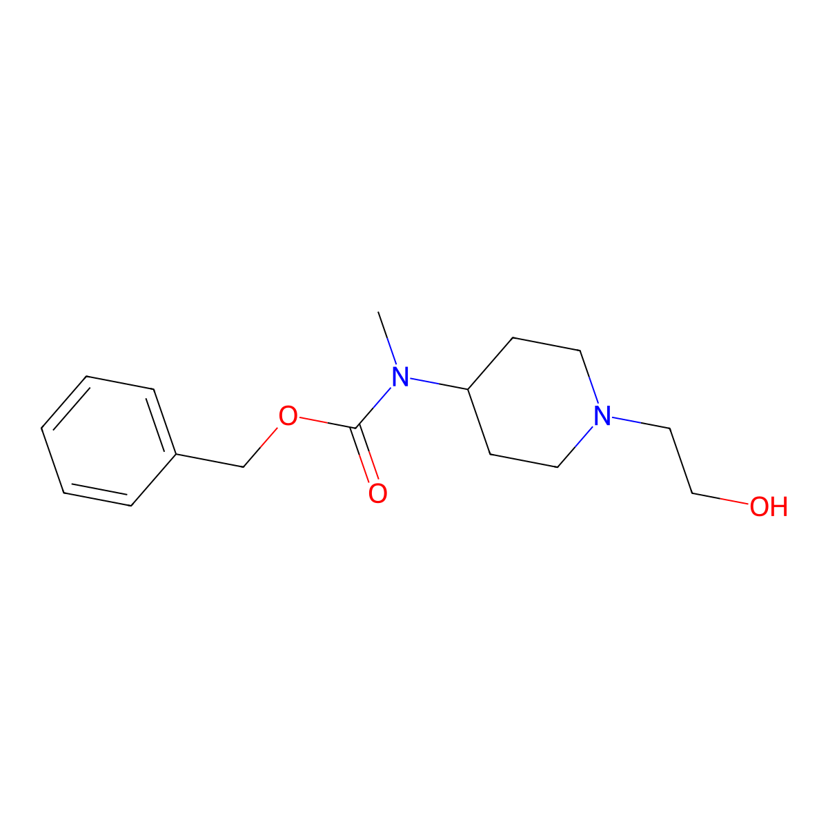[1-(2-Hydroxy-ethyl)-piperidin-4-yl]-methyl-carbamic acid benzyl ester molecular structure, CAS 1353974-91-0