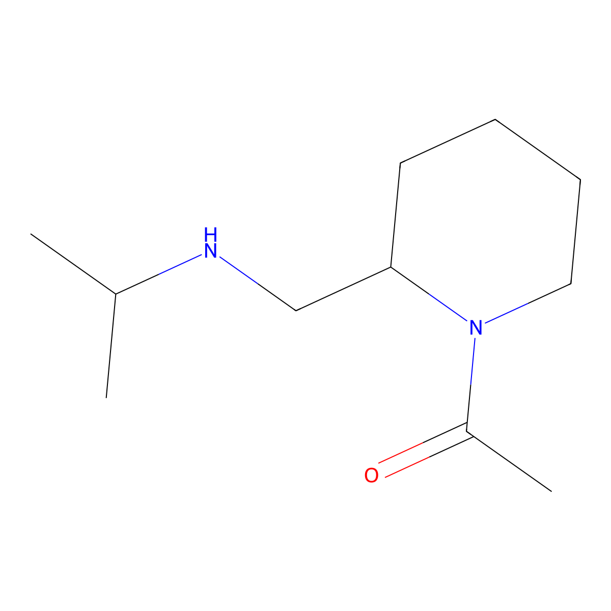 1-(2-((Isopropylamino)methyl)piperidin-1-yl)ethanone molecular structure, CAS 1353975-57-1