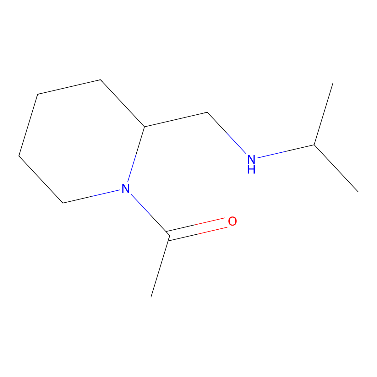 1-(2-((Isopropylamino)methyl)piperidin-1-yl)ethanone molecular structure, CAS 1353975-57-1