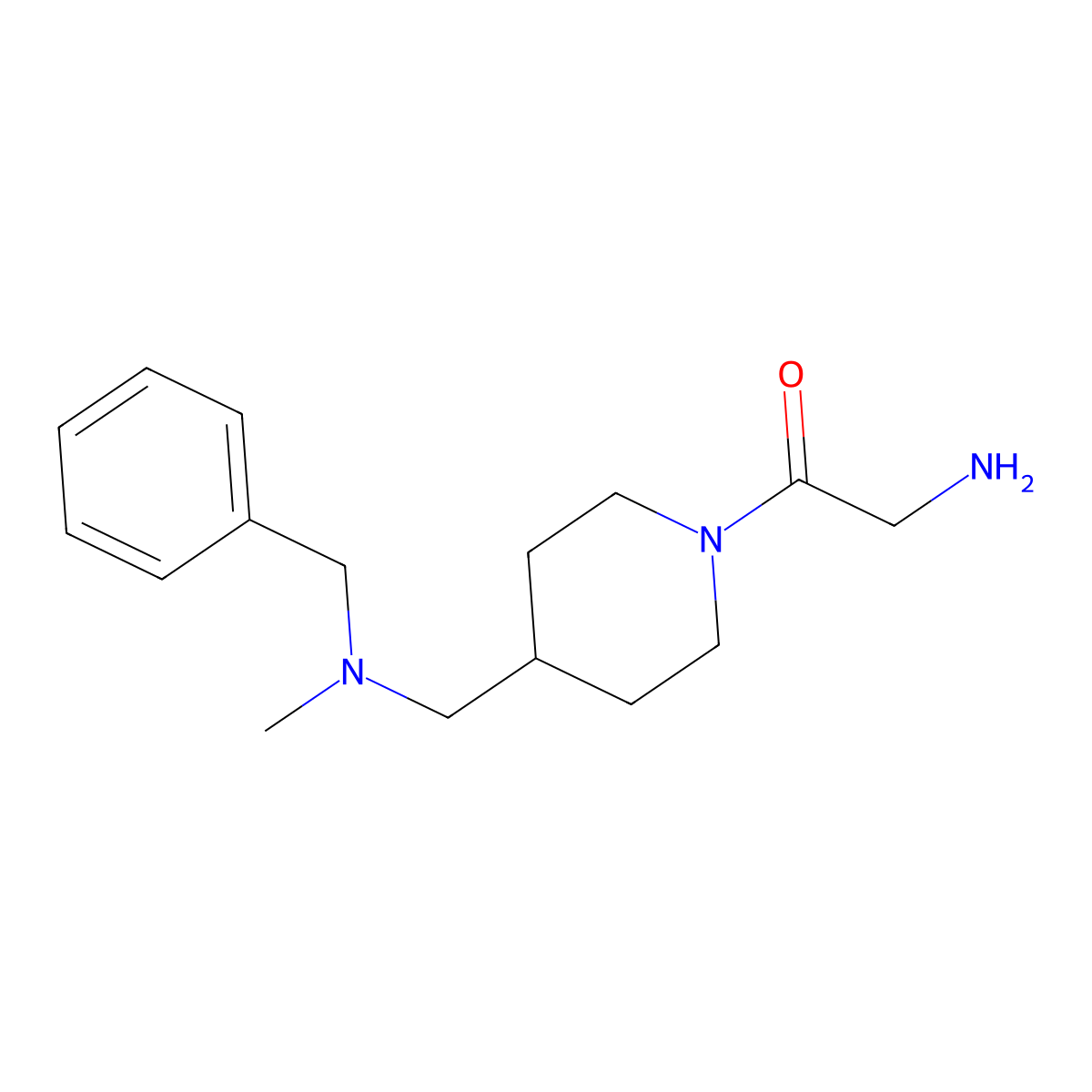 2-Amino-1-{4-[(benzyl-methyl-amino)-methyl]-piperidin-1-yl}-ethanone molecular structure, CAS 1353975-67-3