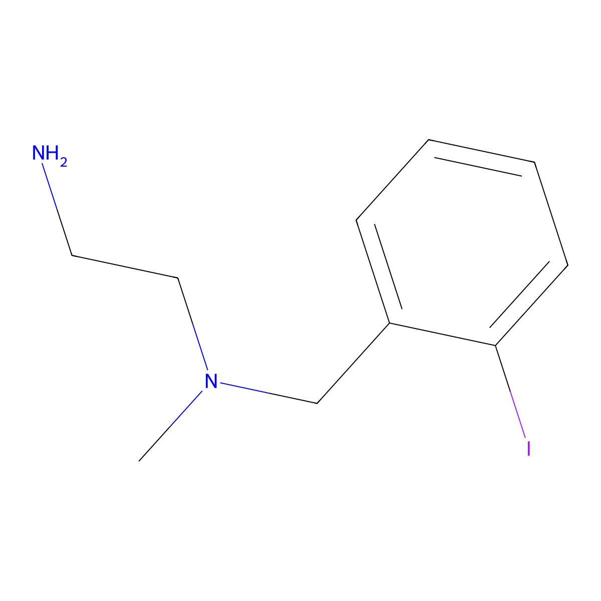N1-(2-iodobenzyl)-N1-methylethane-1,2-diamine molecular structure, CAS 1353975-92-4