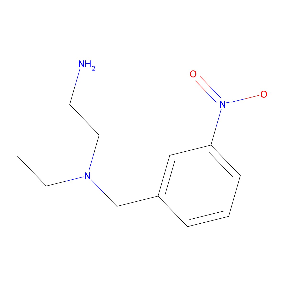 N1-ethyl-N1-(3-nitrobenzyl)ethane-1,2-diamine molecular structure, CAS 1353976-02-9