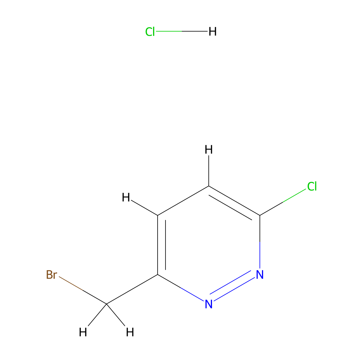3-(Bromomethyl)-6-chloropyridazine hydrochloride molecular structure, CAS 1353976-37-0